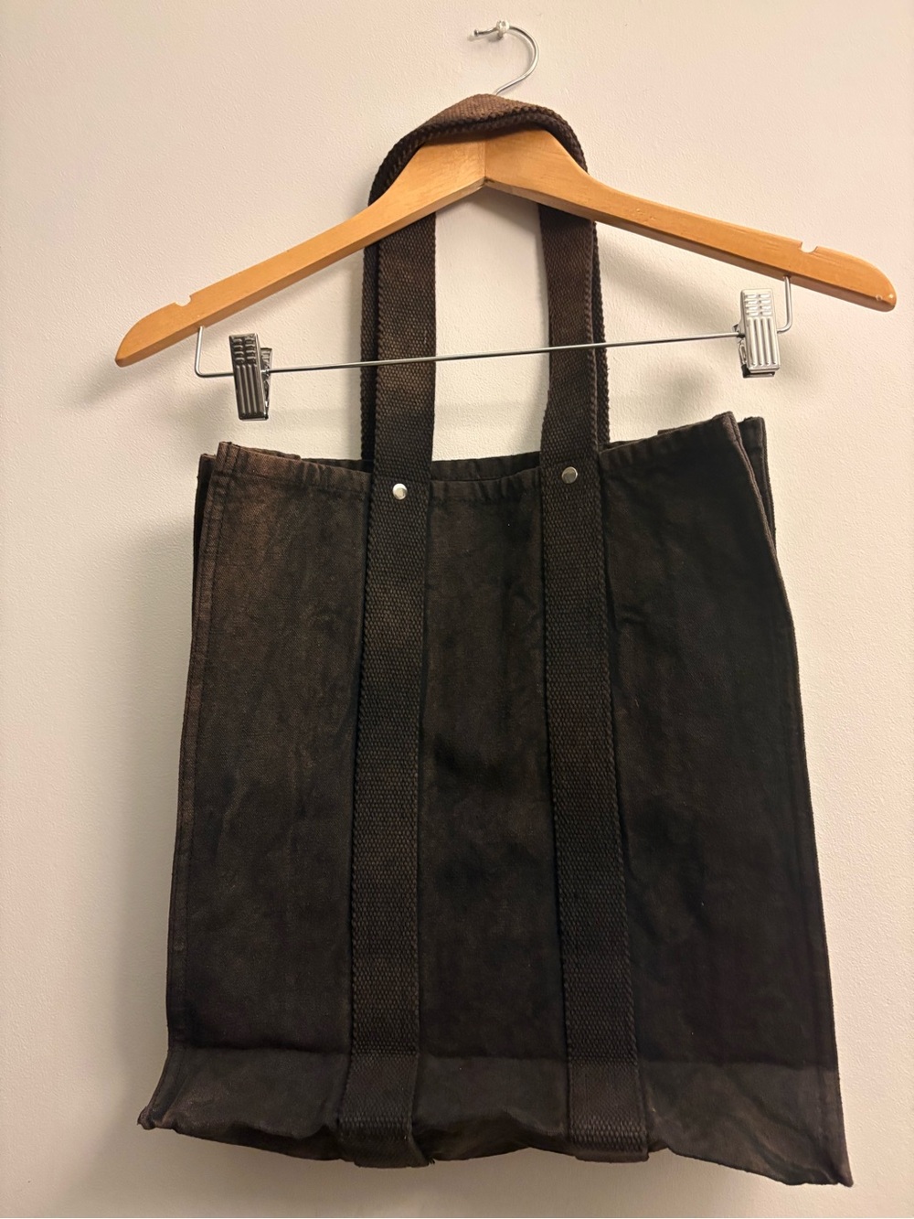 NWT Urban Outfitters BDG Washed Black Canvas Tote / Large Carryall - Picture 4 of 10
